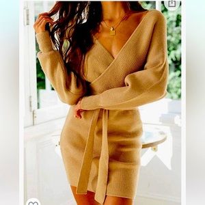 Lush brand vneck sweater dress